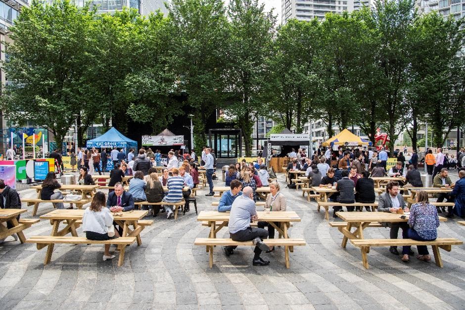 Corporate street food market in London