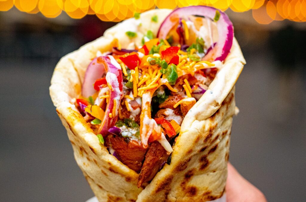 A street food wrap for festival catering