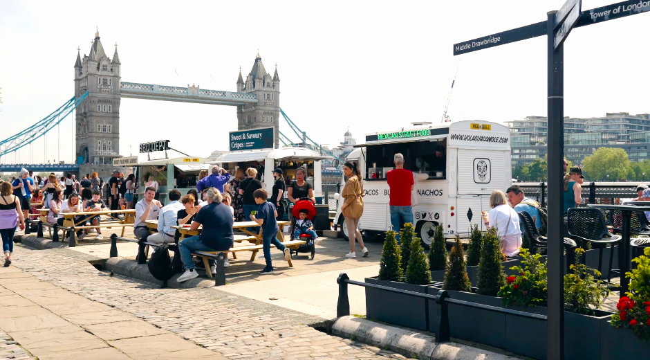 Food trucks at the Tower of London
