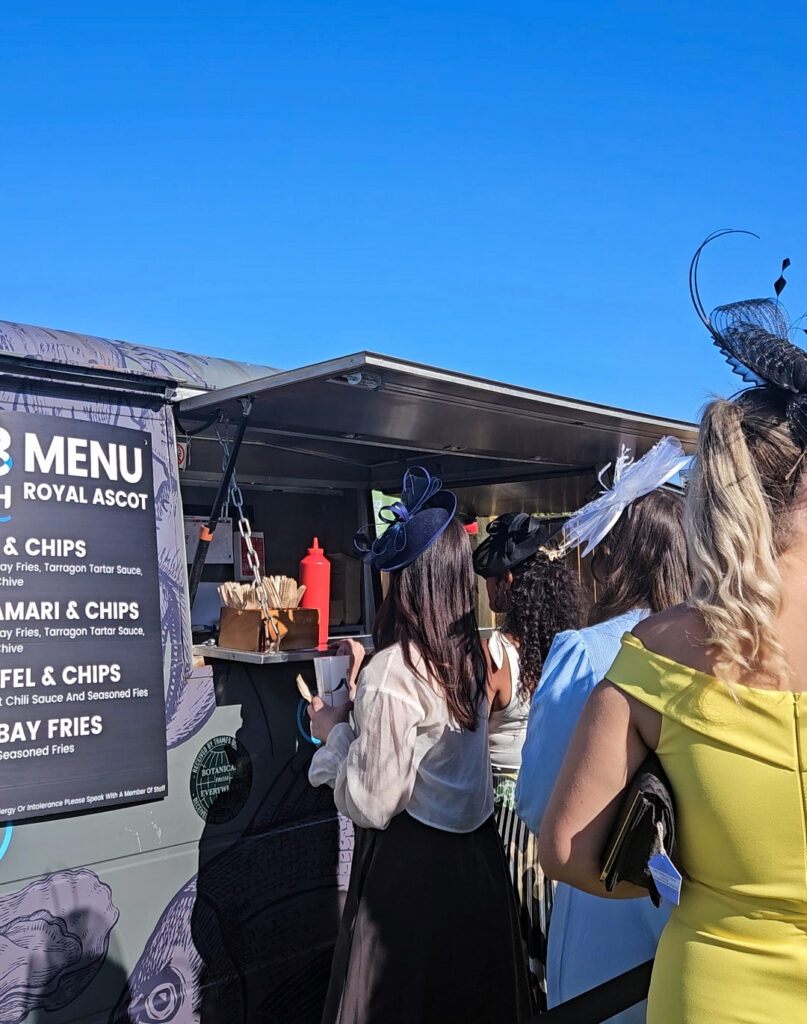 Guests waiting to place their order for street food